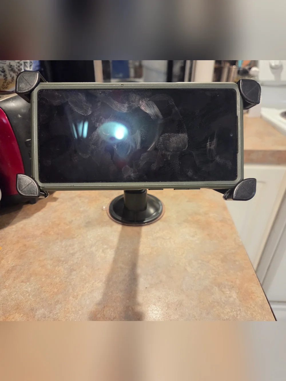 Roughneck Expandable Phone Grip Car/Desk Mount - Silver & Black
